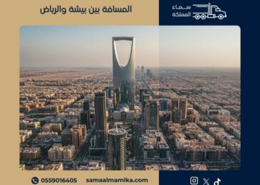 المسافة بين بيشة والرياض